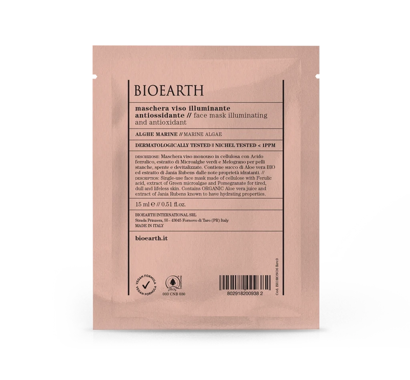 Maschera Viso Illuminante Antiossidante - Busta Monouso