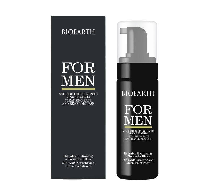 Mousse detergente viso e barba