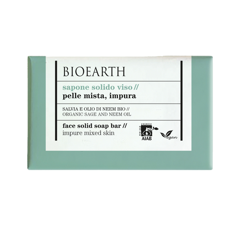 SAPONE SOLIDO VISO SALVIA E OLIO DI NEEM BIO