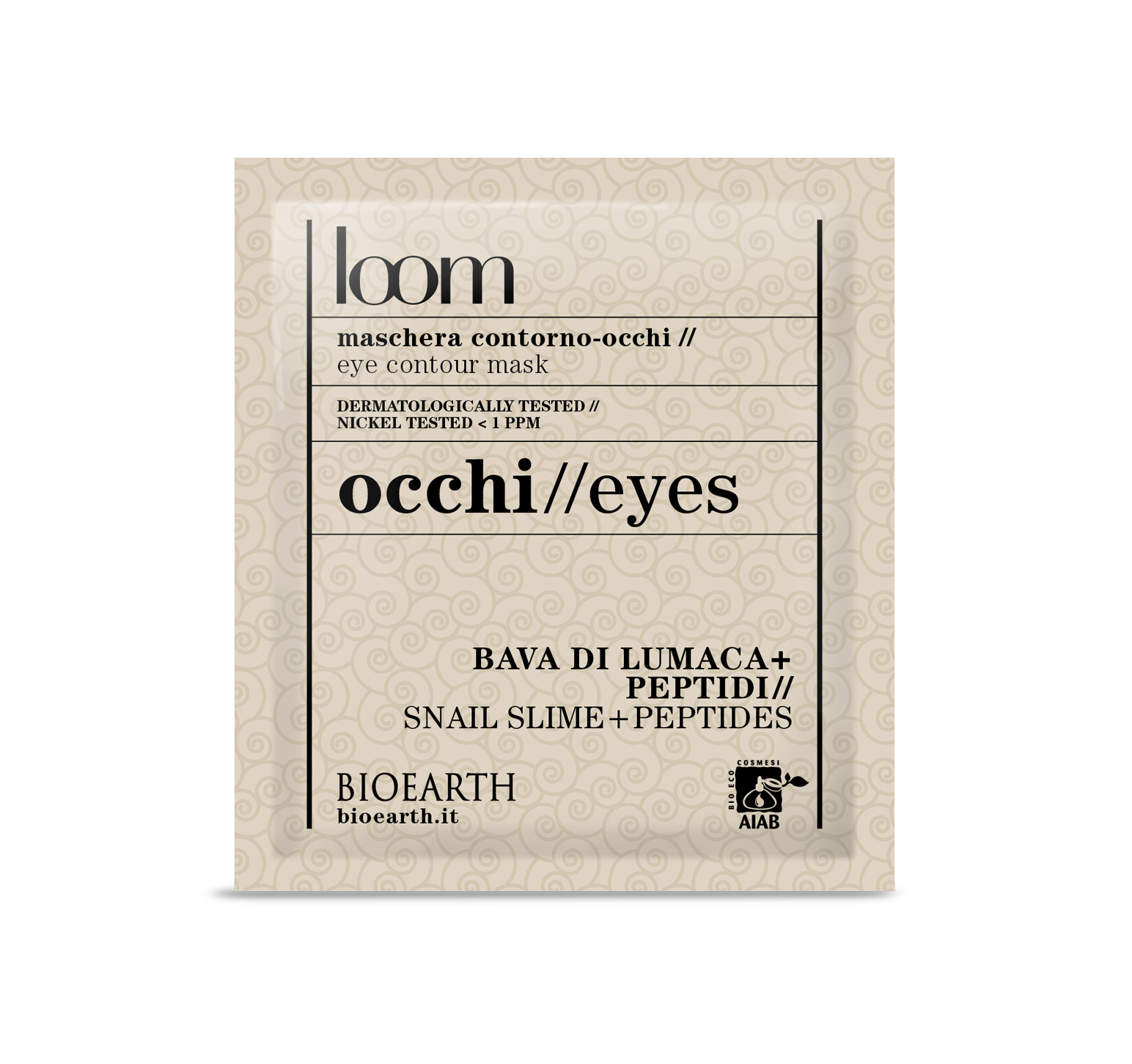 Maschera contorno-occhi Bava di lumaca + peptidi